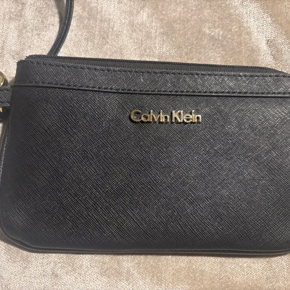 Calvin Klein Black Wristlet leather